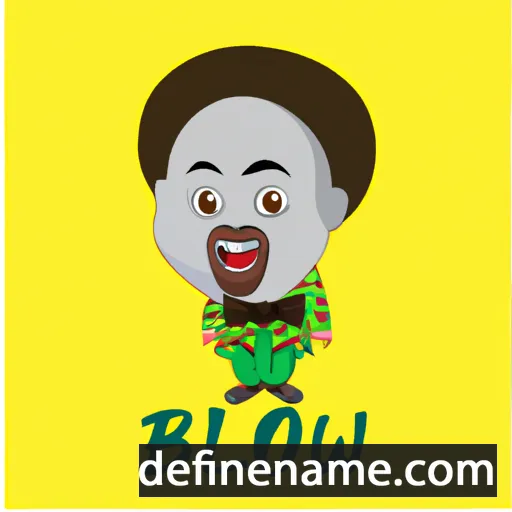 cartoon of the name Boluwaji