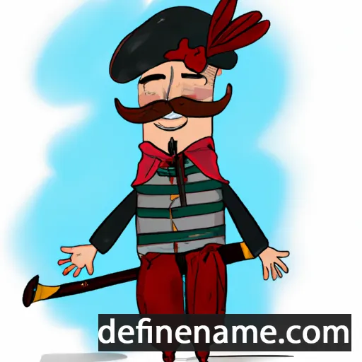 cartoon of the name Bonaventūras