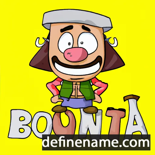 cartoon of the name Bonifàziu