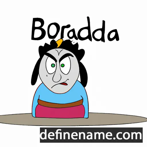 cartoon of the name Borëbardha