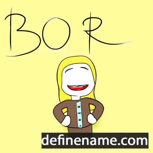 cartoon of the name Bori