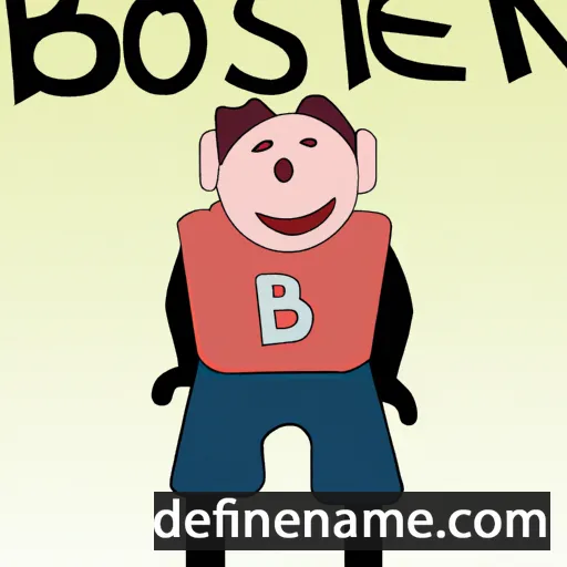 cartoon of the name Bosten