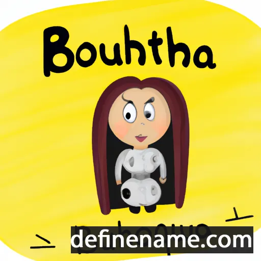 cartoon of the name Boutheina