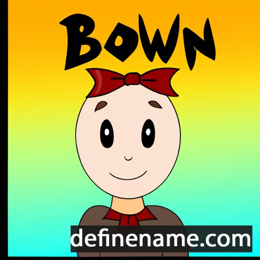 cartoon of the name Bowyn