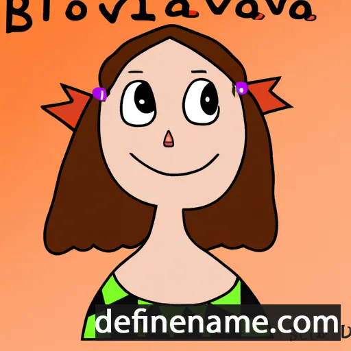 cartoon of the name Božislava