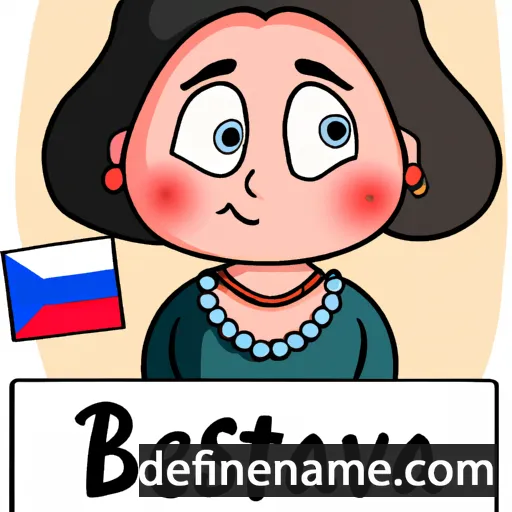 cartoon of the name Břetislava