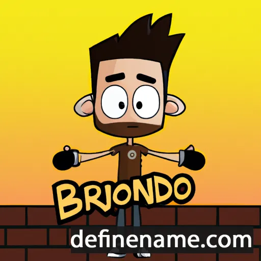 cartoon of the name Brandón