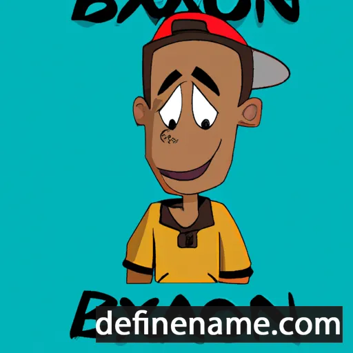 cartoon of the name Braxon