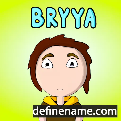 cartoon of the name Brenya