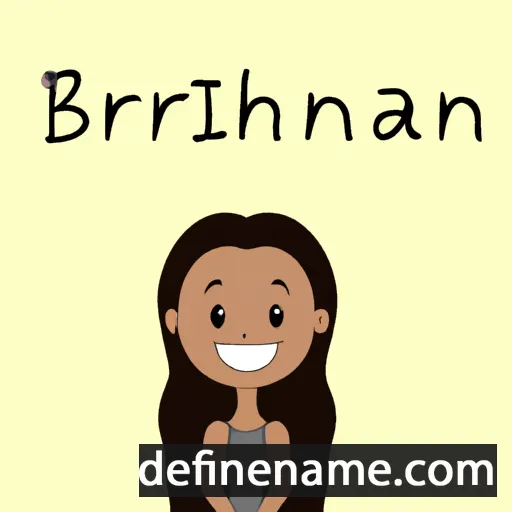 cartoon of the name Briannah