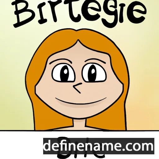 cartoon of the name Bridgett