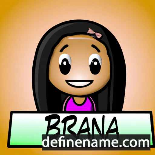 cartoon of the name Brieana