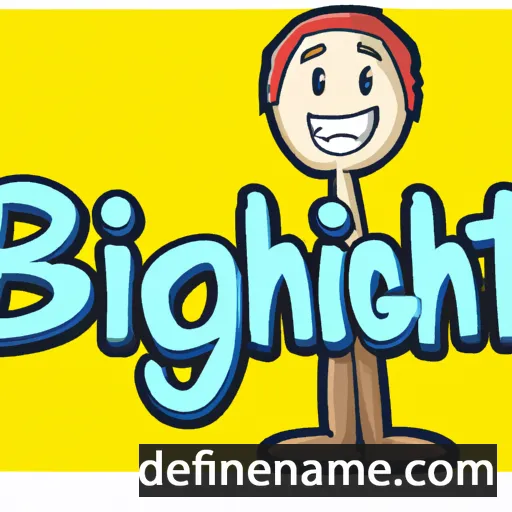 cartoon of the name Bright