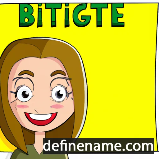 cartoon of the name Brigite