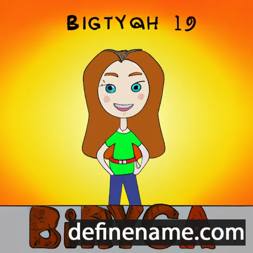 cartoon of the name Brigyta