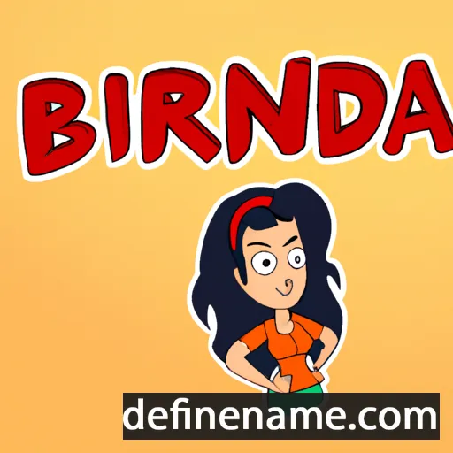 cartoon of the name Brinda