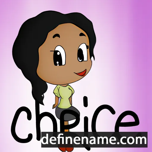 cartoon of the name Cherice