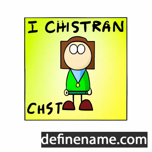 cartoon of the name Christen