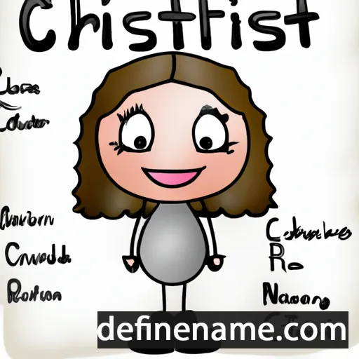 cartoon of the name Christen