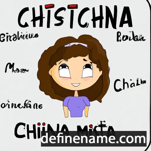 cartoon of the name Christina