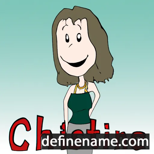 cartoon of the name Christine