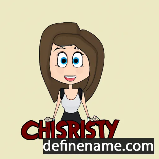 cartoon of the name Christy