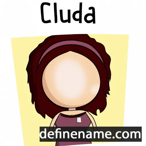 cartoon of the name Cláudia