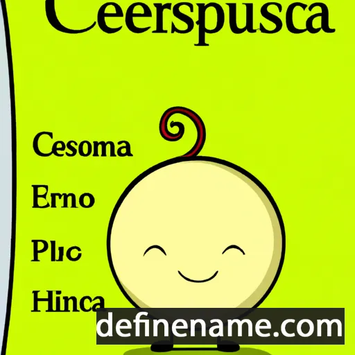 cartoon of the name Crescentia