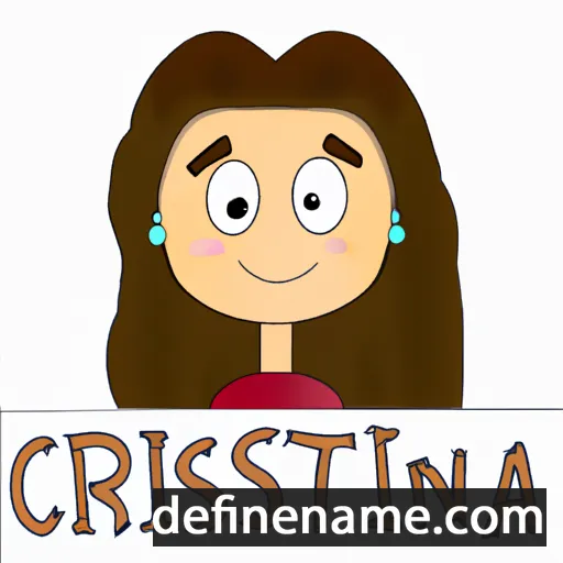 cartoon of the name Cristiana