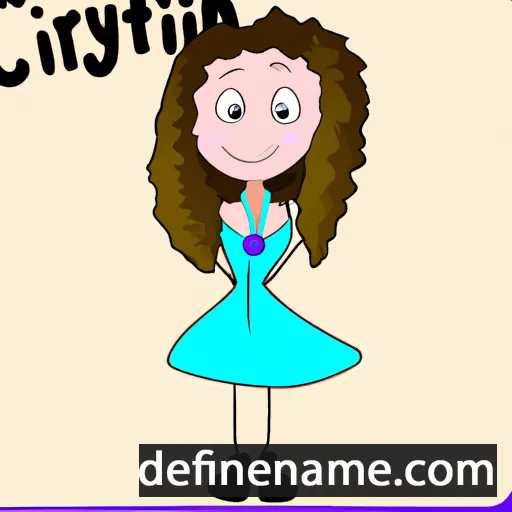 cartoon of the name Cristyn