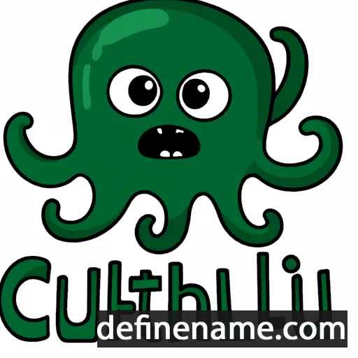 cartoon of the name Cthulhu