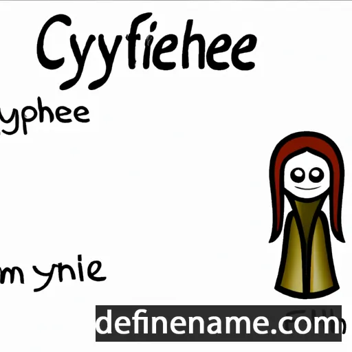 cartoon of the name Cynefrith