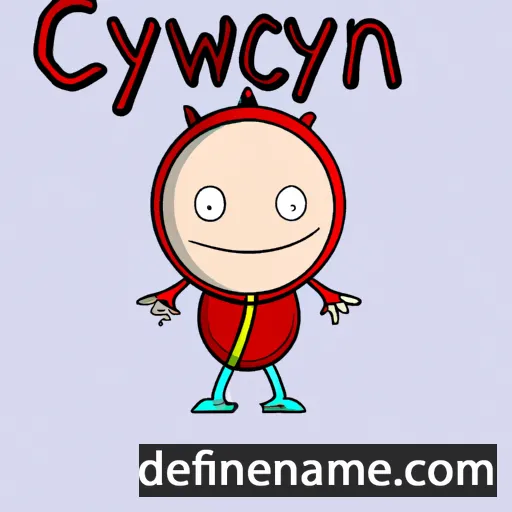 cartoon of the name Cynwrig