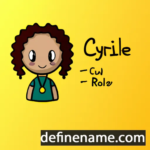 cartoon of the name Cyrielle