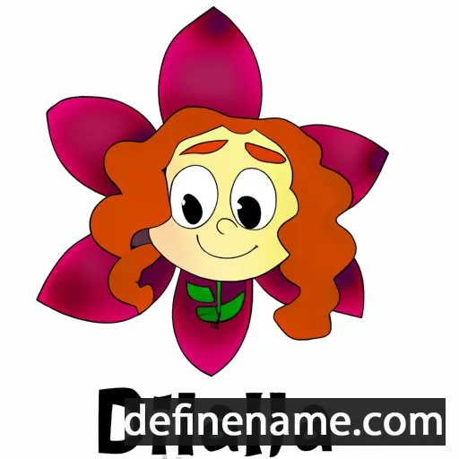 cartoon of the name Dahlia