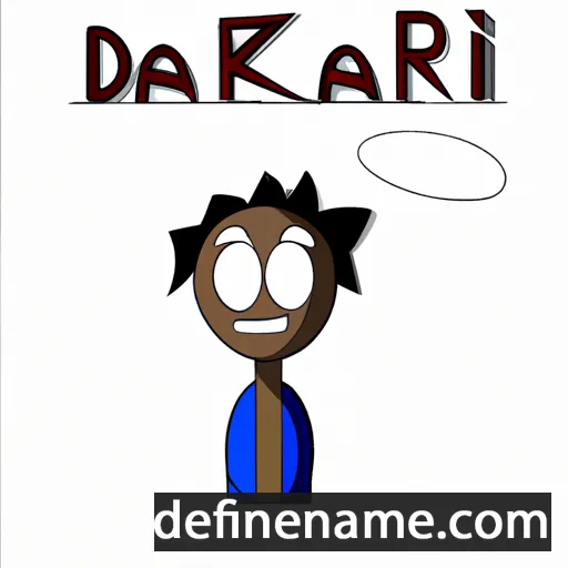 cartoon of the name Dakarai