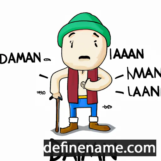 cartoon of the name Damhán