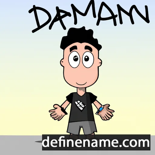 cartoon of the name Damiaan