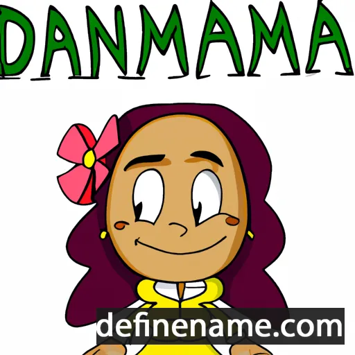 cartoon of the name Damiana