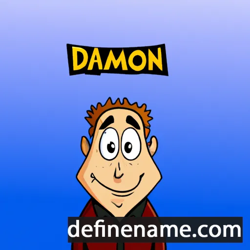 cartoon of the name Damion