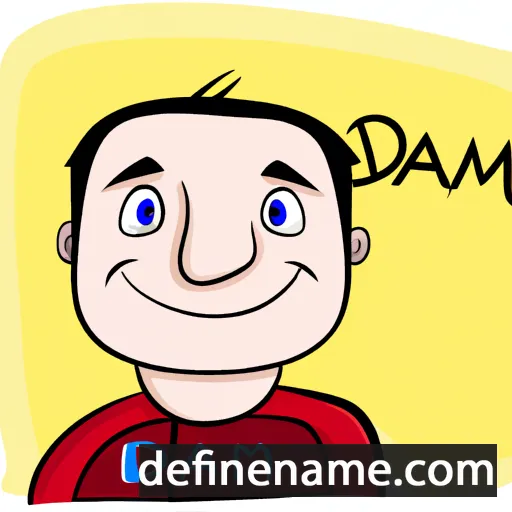 cartoon of the name Damjan