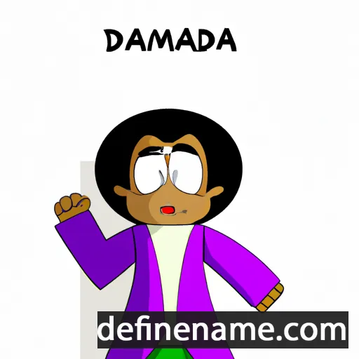 cartoon of the name Damodara