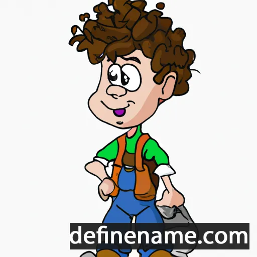 cartoon of the name Daniyyel