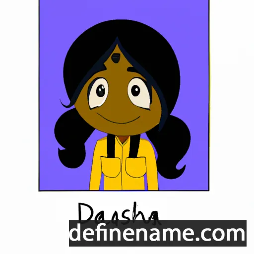 cartoon of the name Darshana