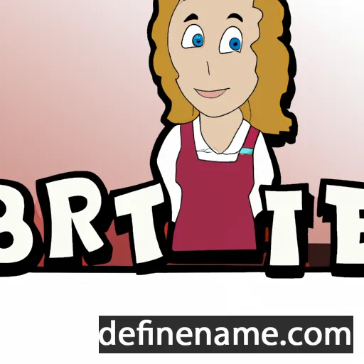 cartoon of the name Britte