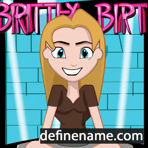 cartoon of the name Brittiny