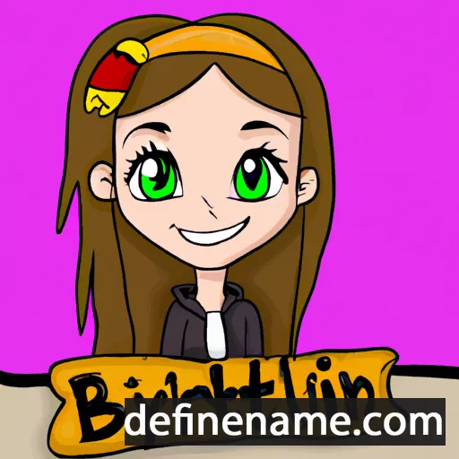 cartoon of the name Brittlynn