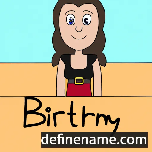 cartoon of the name Brittmary