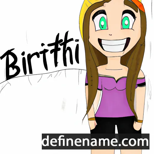 cartoon of the name Brittni