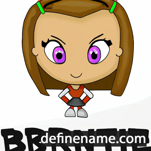 cartoon of the name Brittnie